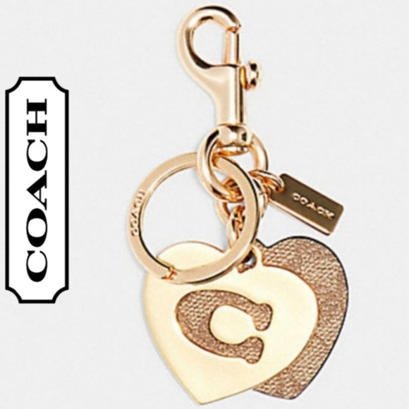 COACH Signature Hearts Key Ring